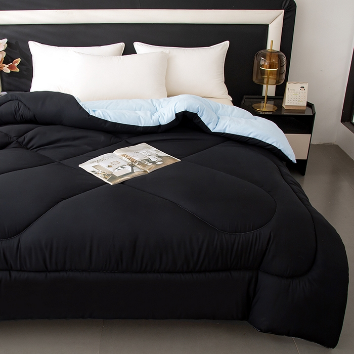 91家纺网 家纺一手货源 找家纺 南方印象 2025新款亚朵被子 黑色