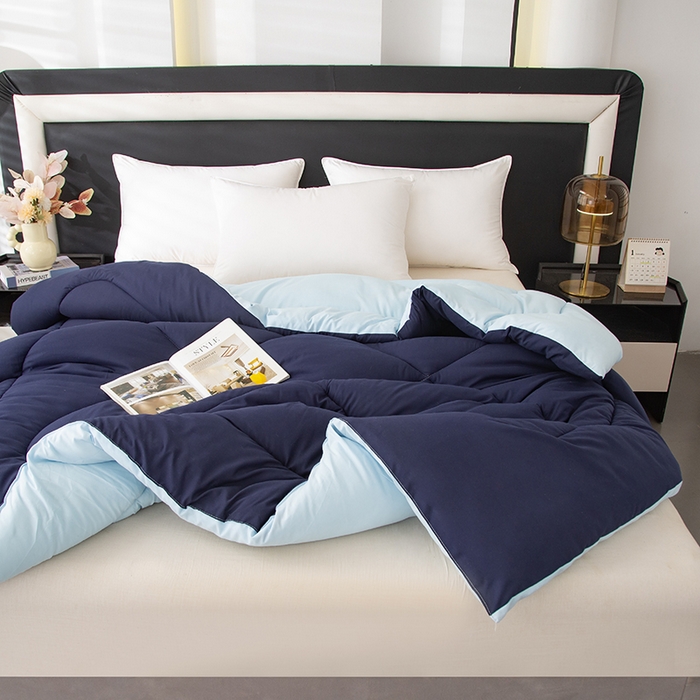 91家纺网 家纺一手货源 找家纺 南方印象 2025新款亚朵被子 蓝色