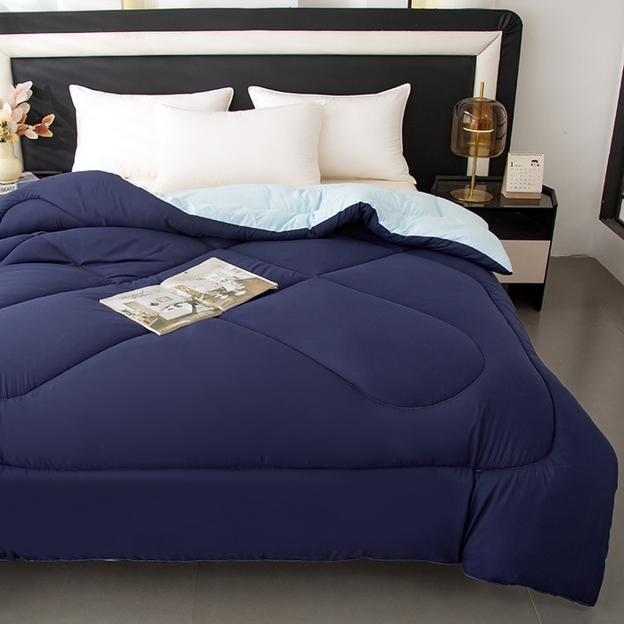 91家纺网 家纺一手货源 找家纺 南方印象 2025新款亚朵被子 蓝色