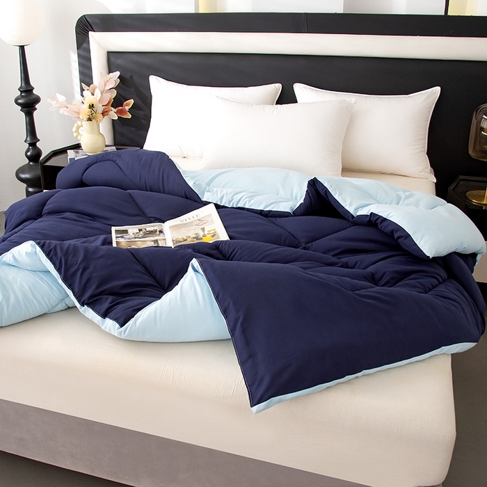 91家纺网 家纺一手货源 找家纺 南方印象 2025新款亚朵被子 蓝色