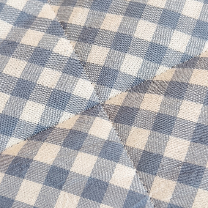 91家纺网 家纺一手货源 找家纺 梵克保罗 2025春夏新款10A抗菌无印风水洗棉夏被四件套 天蓝小格