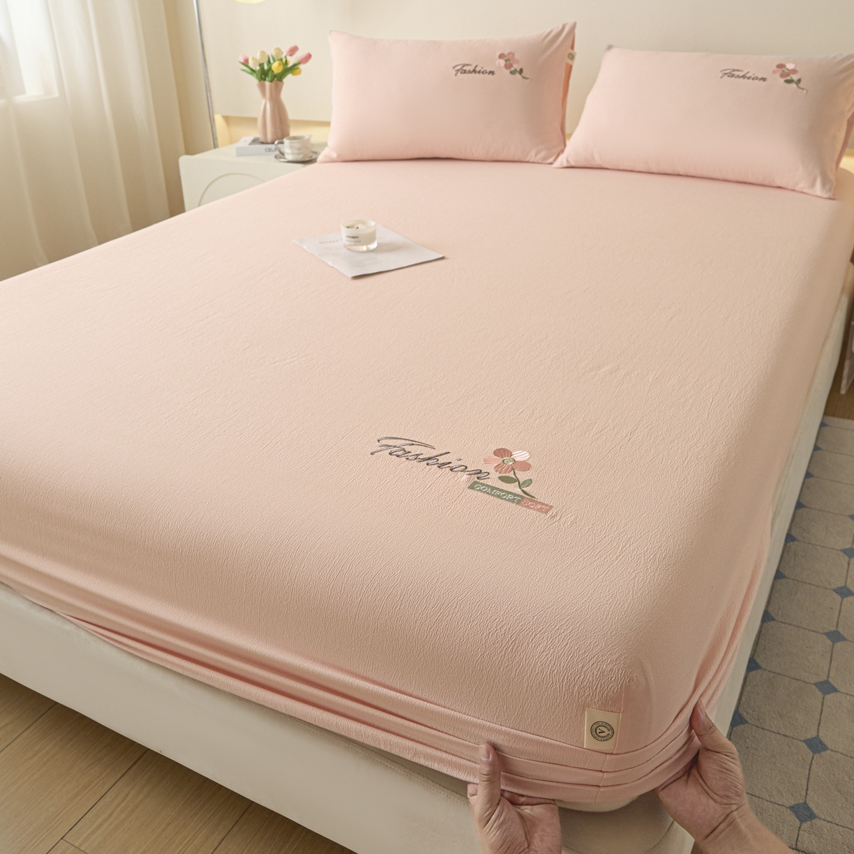 91家纺网 家纺一手货源 找家纺 鑫钰 2025新款学生开学季宿舍专用新疆棉花床垫薄款 棉格-经典白