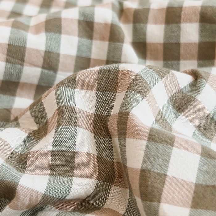 91家纺网 家纺一手货源 找家纺 梵克保罗 2025春夏新款10A抗菌无印风水洗棉夏被四件套 小方绿