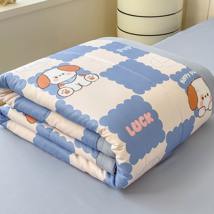 91家纺网 家纺一手货源 找家纺 （总）梵克保罗 2025春夏新款10A级抗菌水洗针织棉夏被四件套