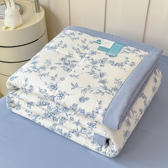 91家纺网 家纺一手货源 找家纺 （总）梵克保罗 2025春夏新款10A级抗菌水洗针织棉夏被四件套