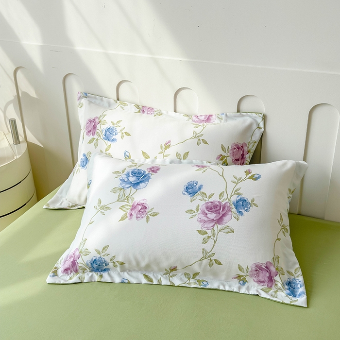 91家纺网 家纺一手货源 找家纺 梵克保罗 2025春夏新款10A级抗菌水洗针织棉夏被四件套 亲密花语