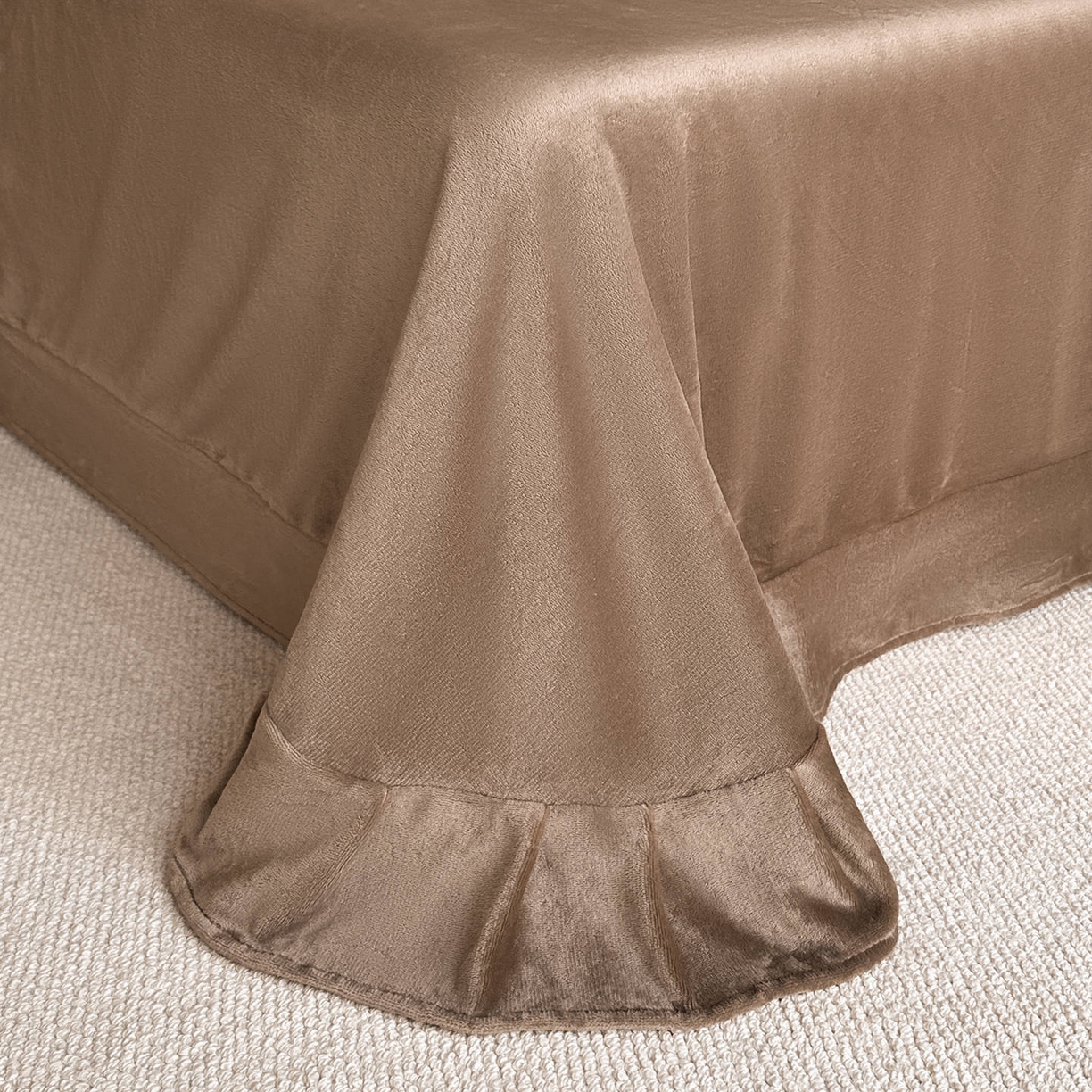 91家纺网 家纺一手货源 找家纺 铠畅  2025新款加厚8斤包边款美拉德仿兔毛皮草牛奶绒四件套 美拉德包边款-微瑕时光