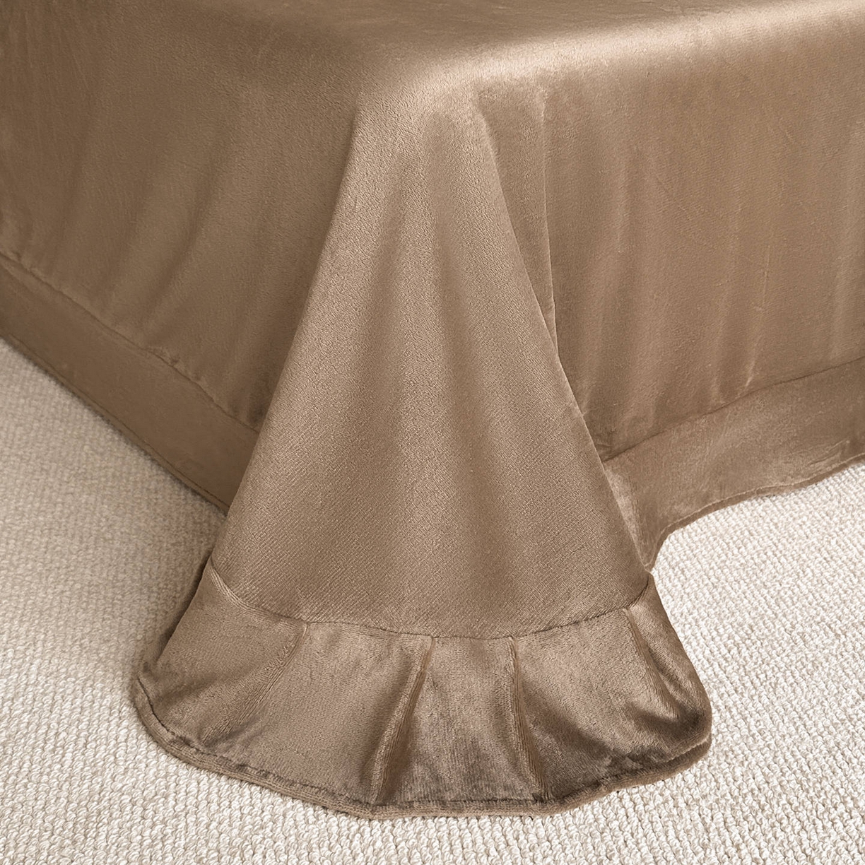 91家纺网 家纺一手货源 找家纺 铠畅  2025新款加厚8斤包边款美拉德仿兔毛皮草牛奶绒四件套 美拉德包边款-永恒誓言