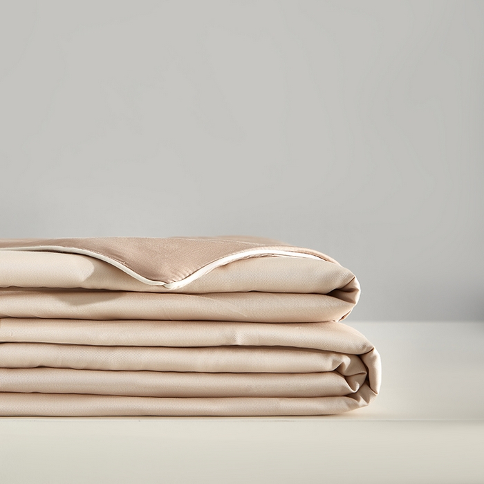 91家纺网 家纺一手货源 找家纺 梵克保罗 2025新款竹纤维莱塞尔夏被四件套 泡芙--秋风棕