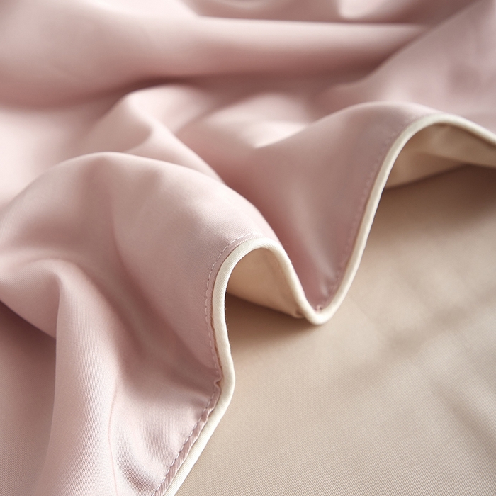 91家纺网 家纺一手货源 找家纺 梵克保罗 2025新款竹纤维莱塞尔夏被四件套 芋泥灰粉--兰玉