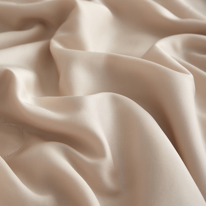 91家纺网 家纺一手货源 找家纺 梵克保罗 2025新款竹纤维莱塞尔夏被四件套 泡芙--秋风棕