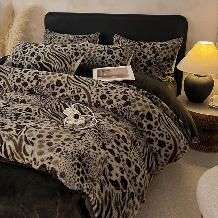 （总）铠畅家纺 2025新款美拉德风格兔毛绒床单四件套