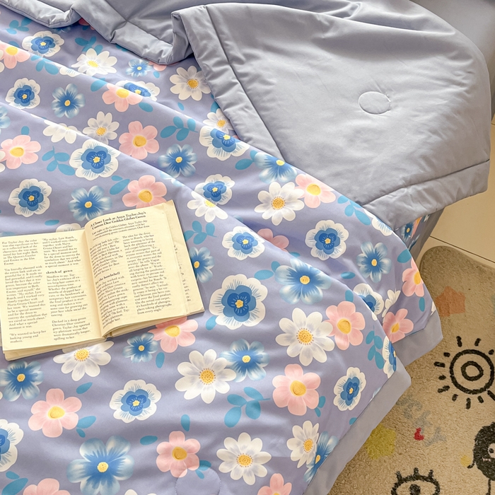 91家纺网 家纺一手货源 找家纺 （总）梵克保罗 2025新款水洗棉超声波压花夏被被子被芯