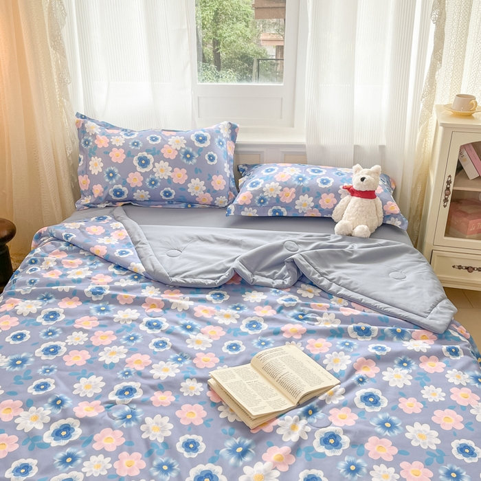 91家纺网 家纺一手货源 找家纺 （总）梵克保罗 2025新款水洗棉超声波压花夏被被子被芯