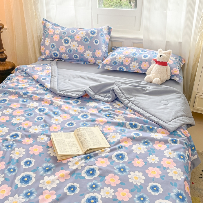 91家纺网 家纺一手货源 找家纺 （总）梵克保罗 2025新款水洗棉超声波压花夏被被子被芯