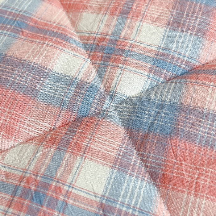 91家纺网 家纺一手货源 找家纺 梵克保罗 2025春夏新款10A抗菌无印风水洗棉夏被四件套 炫彩格