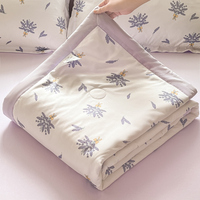 91家纺网 家纺一手货源 找家纺 （总）梵克保罗 2025新款水洗棉超声波压花夏被被子被芯