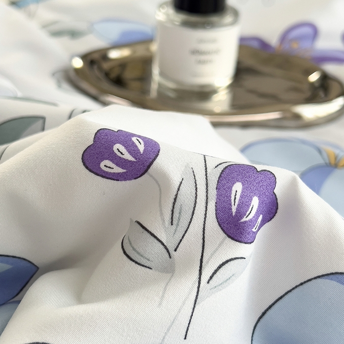 91家纺网 家纺一手货源 找家纺 梵克保罗 2025新款10A抗菌双层纱印花夏被系列 花仙子