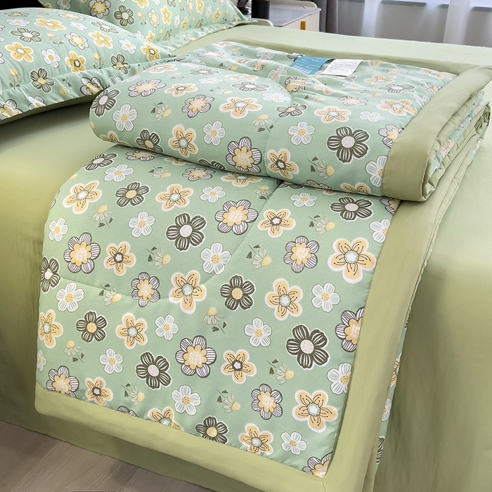 梵克保罗 2025新款10A抗菌双层纱印花夏被系列 花开半夏