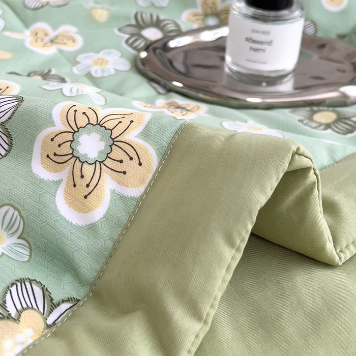 91家纺网 家纺一手货源 找家纺 梵克保罗 2025新款10A抗菌双层纱印花夏被系列 花开半夏