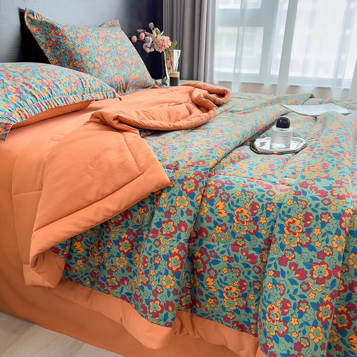 91家纺网 家纺一手货源 找家纺 （总）梵克保罗 2025新款10A抗菌双层纱印花夏被系列