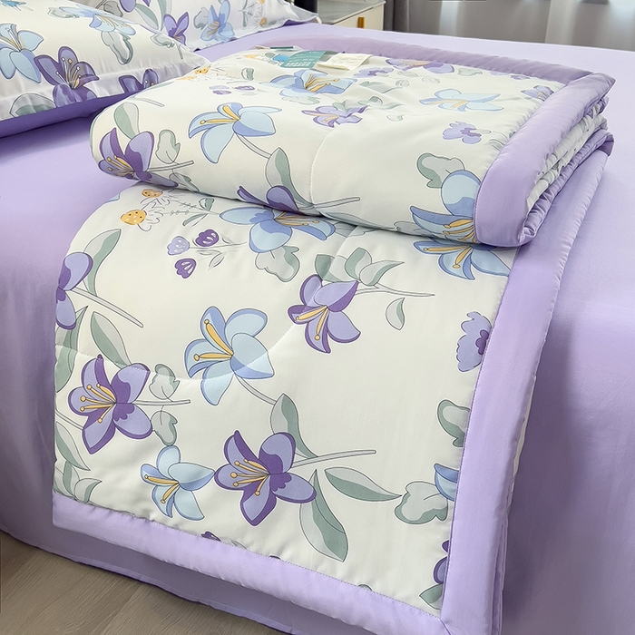 梵克保罗 2025新款10A抗菌双层纱印花夏被系列 花仙子