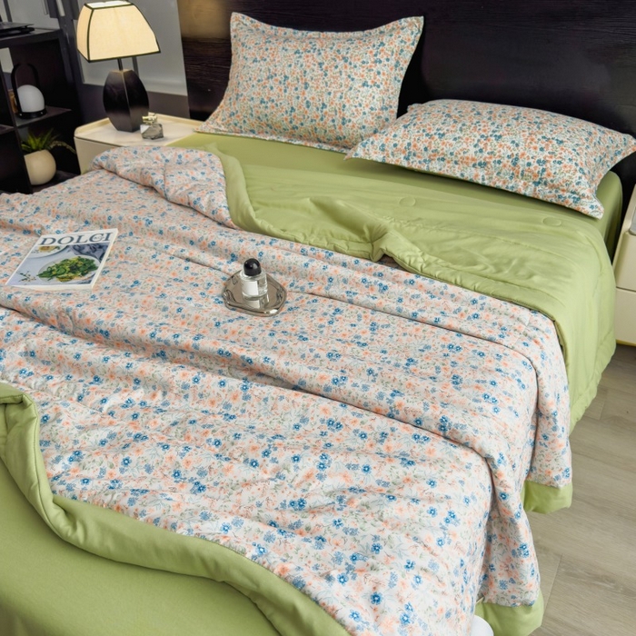 91家纺网 家纺一手货源 找家纺 梵克保罗 2025新款10A抗菌双层纱印花夏被系列 朝花夕拾