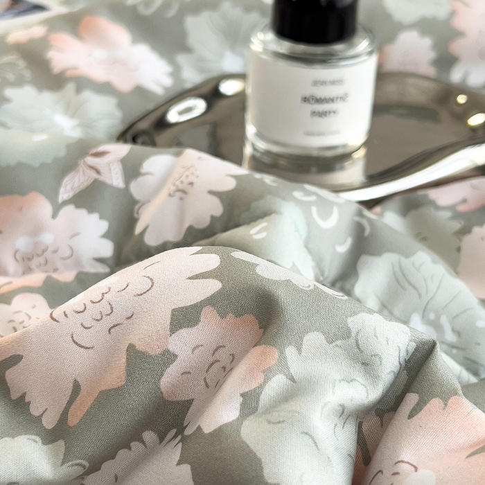 91家纺网 家纺一手货源 找家纺 梵克保罗 2025新款10A抗菌双层纱印花夏被系列 绿野庄园