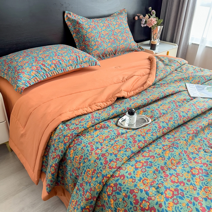 91家纺网 家纺一手货源 找家纺 梵克保罗 2025新款10A抗菌双层纱印花夏被系列 艾维