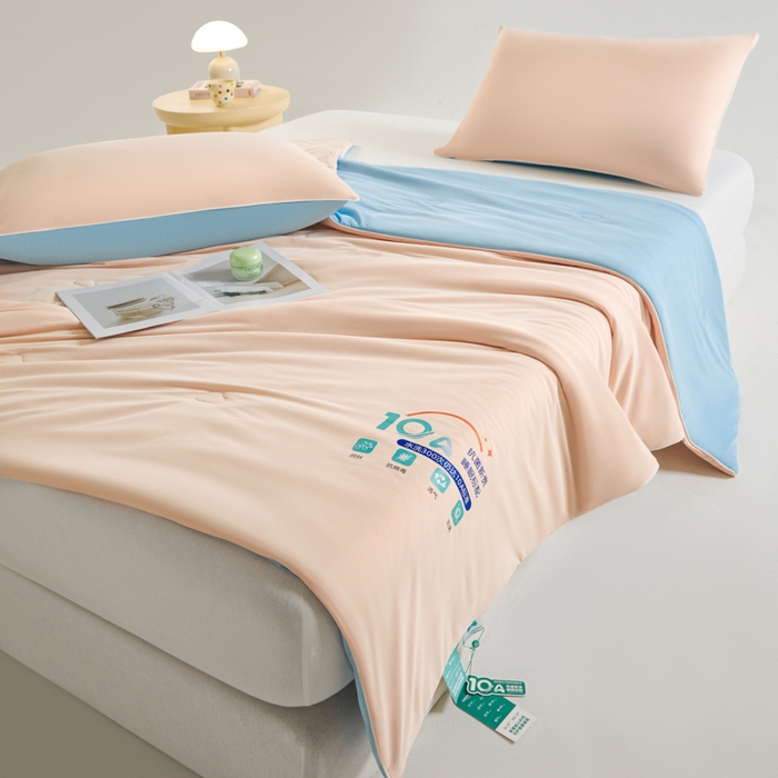 91家纺网 家纺一手货源 找家纺 梵克保罗 2025新款10A抗菌凉感丝夏被 玉兰啵啵