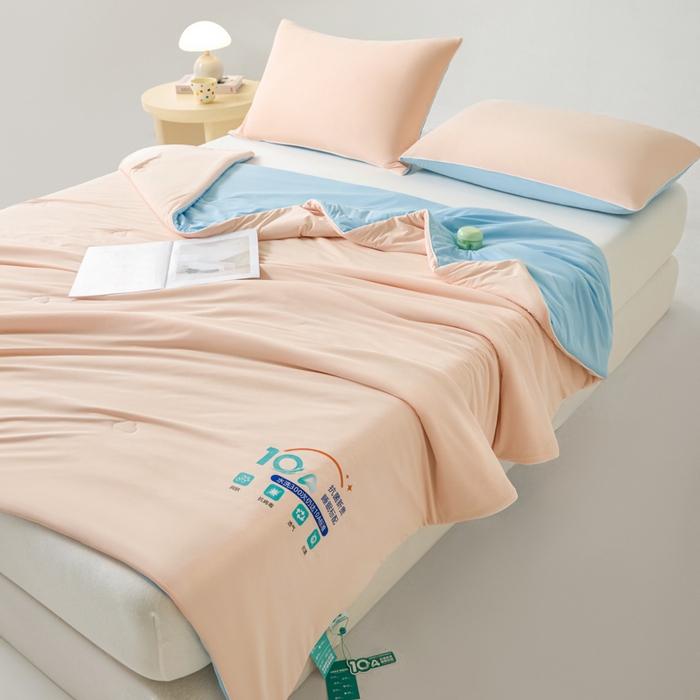 91家纺网 家纺一手货源 找家纺 梵克保罗 2025新款10A抗菌凉感丝夏被 玉兰啵啵