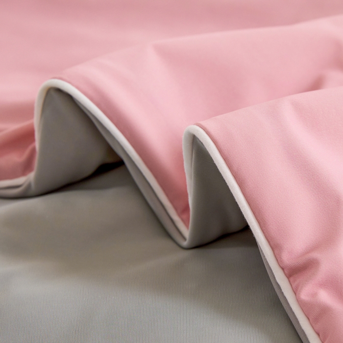 91家纺网 家纺一手货源 找家纺 梵克保罗 2025新款10A抗菌凉感丝夏被 桃桃云灰