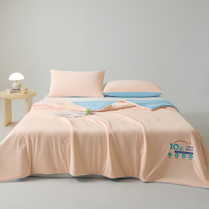 91家纺网 家纺一手货源 找家纺 梵克保罗 2025新款10A抗菌凉感丝夏被 玉兰啵啵