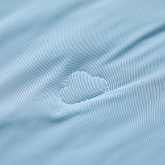 91家纺网 家纺一手货源 找家纺 梵克保罗 2025新款10A抗菌凉感丝夏被 天蓝云灰