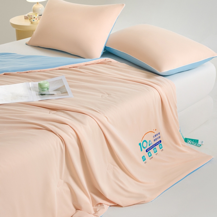 91家纺网 家纺一手货源 找家纺 梵克保罗 2025新款10A抗菌凉感丝夏被 玉兰啵啵