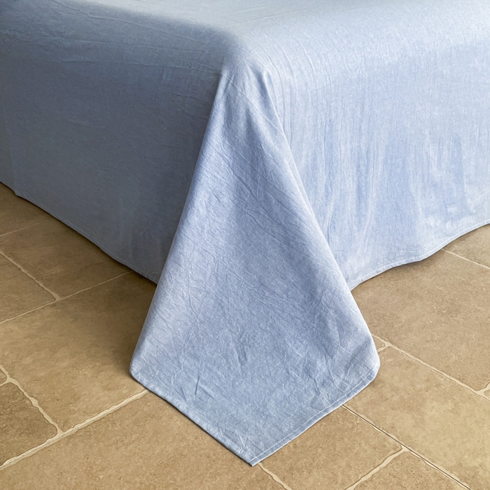 91家纺网 家纺一手货源 找家纺 梵克保罗 2025春夏新款10A抗菌无印风水洗棉夏被四件套 炫彩蓝格