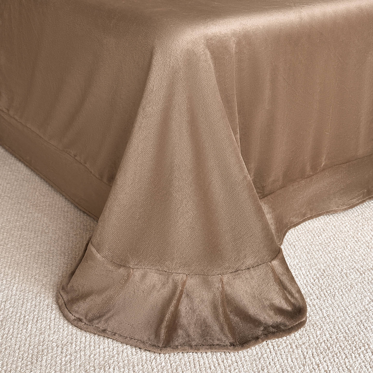 91家纺网 家纺一手货源 找家纺 （总）铠畅  2025新款加厚8斤包边款美拉德仿兔毛皮草牛奶绒四件套