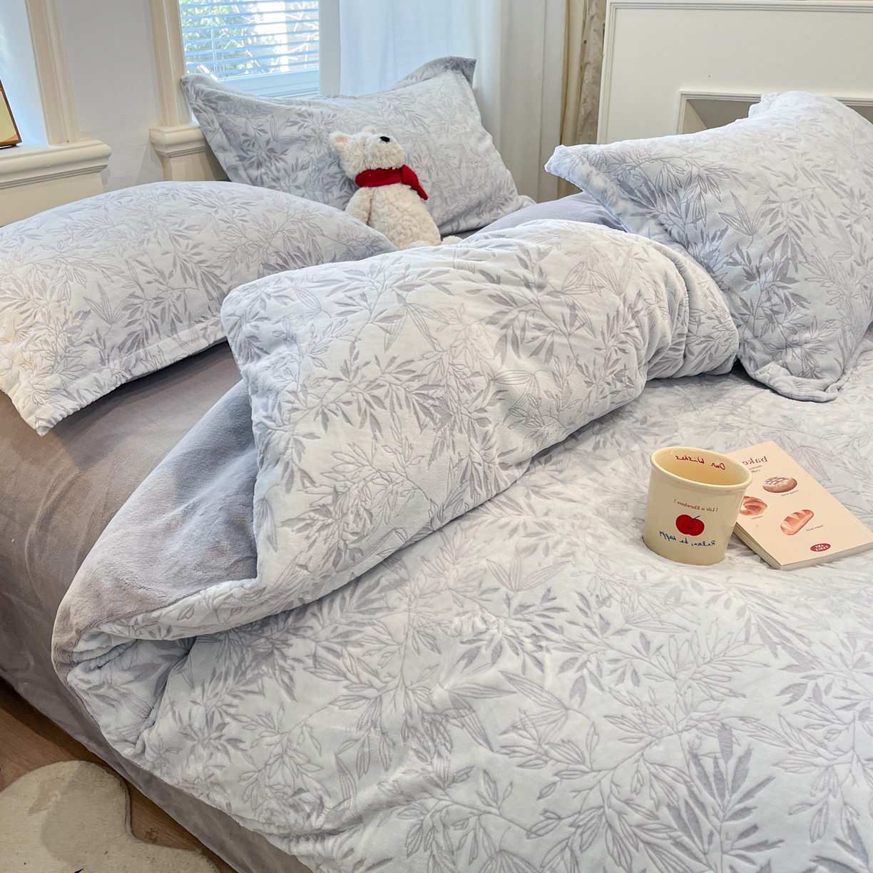 91家纺网 家纺一手货源 找家纺 （总）慕尚家纺 2025新款双色立体雕花牛奶绒单被套