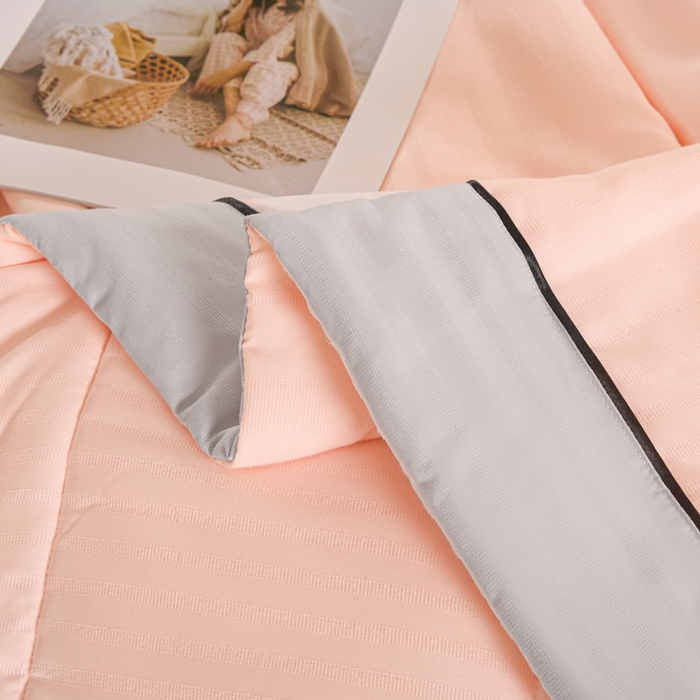 91家纺网 家纺一手货源 找家纺 梵克保罗 2025款10A抗菌华夫条提花夏被 暖玉