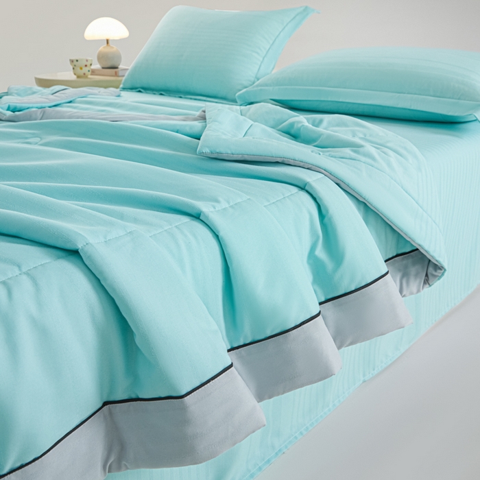 91家纺网 家纺一手货源 找家纺 梵克保罗 2025款10A抗菌华夫条提花夏被 明兰