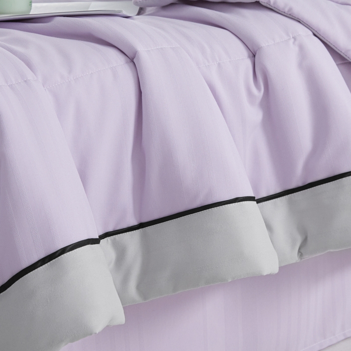 91家纺网 家纺一手货源 找家纺 梵克保罗 2025款10A抗菌华夫条提花夏被 香紫