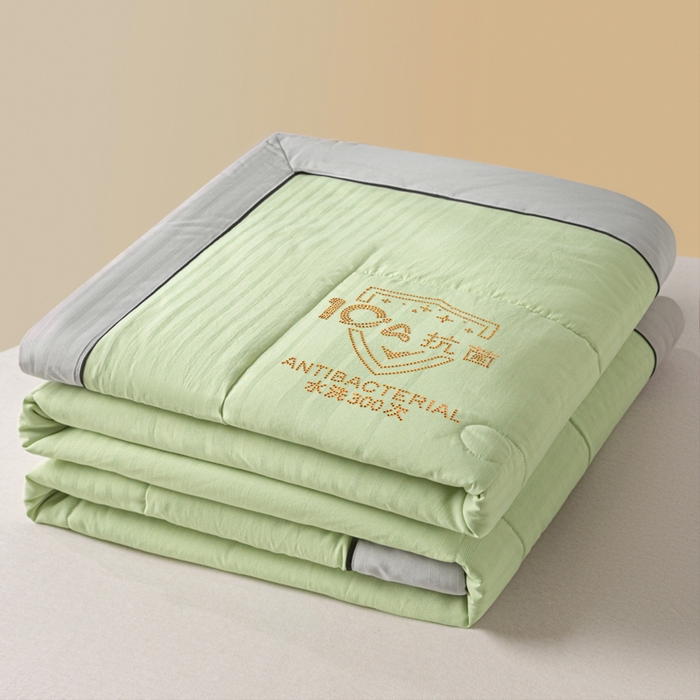 梵克保罗 2025款10A抗菌华夫条提花夏被 青绿