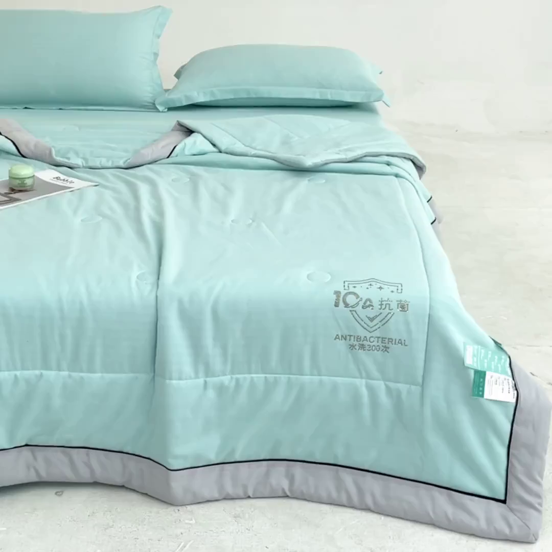 91家纺网 家纺一手货源 找家纺 梵克保罗 2025款10A抗菌华夫条提花夏被 明兰