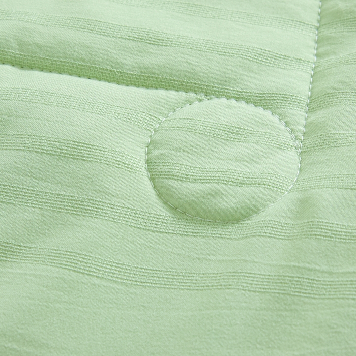 91家纺网 家纺一手货源 找家纺 梵克保罗 2025款10A抗菌华夫条提花夏被 青绿