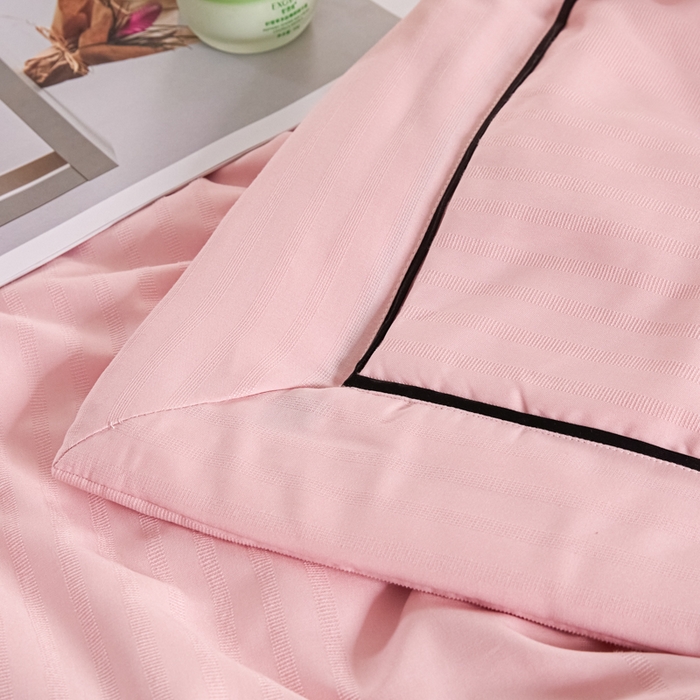 91家纺网 家纺一手货源 找家纺 梵克保罗 2025款10A抗菌华夫条提花夏被 豆沙