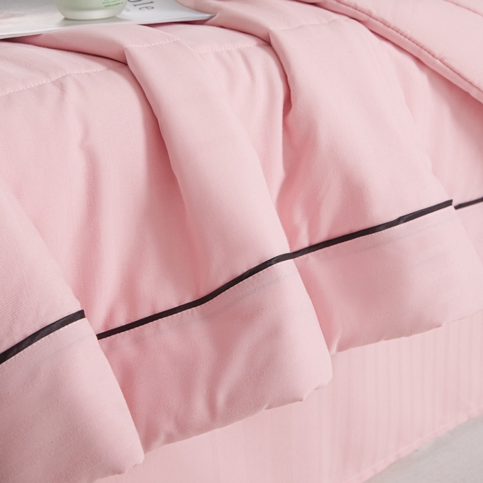 91家纺网 家纺一手货源 找家纺 梵克保罗 2025款10A抗菌华夫条提花夏被 豆沙