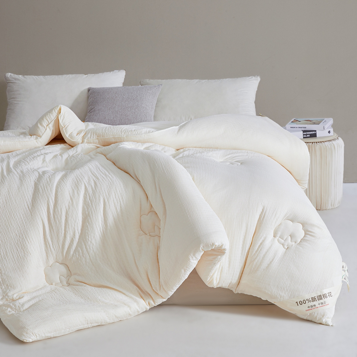 91家纺网 家纺一手货源 找家纺 （总）熙宴 2025新款针织提花100%新疆棉花被