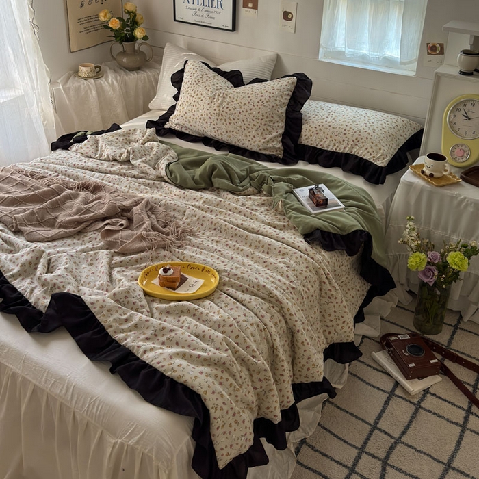 91家纺网 家纺一手货源 找家纺 梵克保罗 2025新款法式赫本风夏被 玫瑰庄园