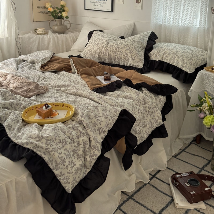 91家纺网 家纺一手货源 找家纺 梵克保罗 2025新款法式赫本风夏被 复古花曼