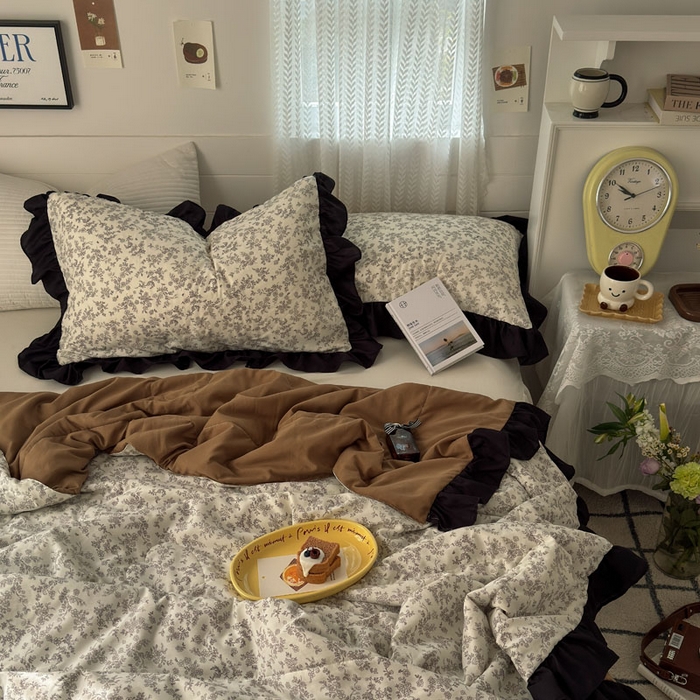 91家纺网 家纺一手货源 找家纺 梵克保罗 2025新款法式赫本风夏被 复古花曼